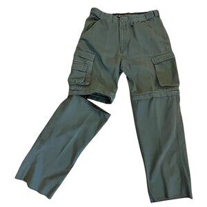 Boy Scouts Uniform Pants Womens Sz 10 Green Switchback Convertible Cargo Grunge